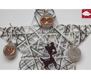 Stickserie - ITH Weihnachtskugeln - 33 Motive in 2 Größen